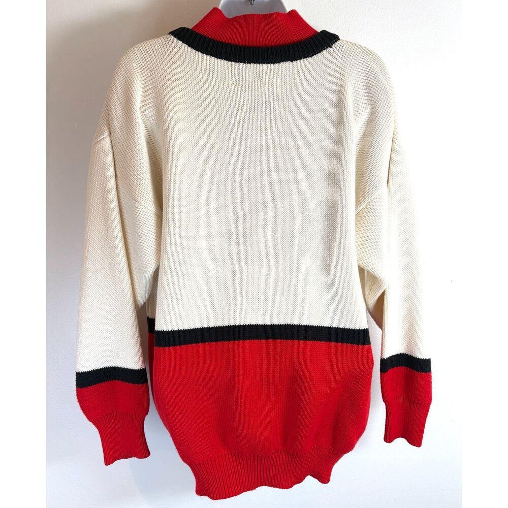 VTG 90’s Alexis Italia Sweater Butterfly ITALIA Detail  Mock Neck Size S - Picture 2 of 5